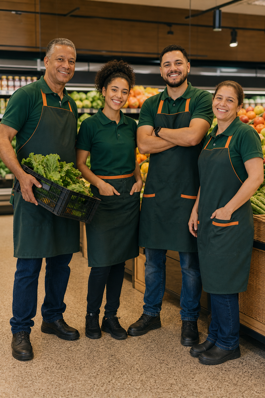 Atendimento acolhedor no supermercado
